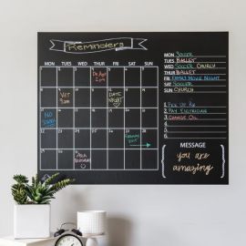 Krijt muursticker kalender - incl 4 krijtjes en krijthouder