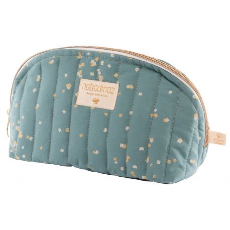 Holiday toilettas small - Gold confetti & Magic green