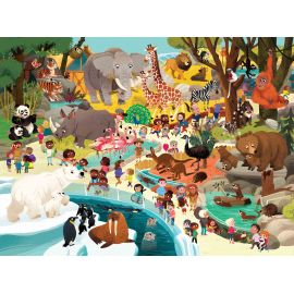 Puzzel Dag in de dierentuin - 48 st