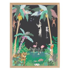 Poster met kader - Jungle (30x40)