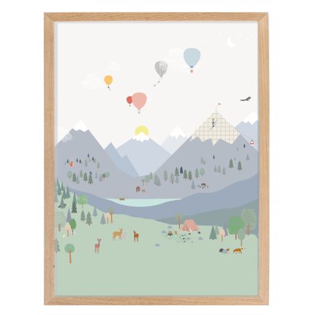 Poster met kader - Mountain (30x40) Poster met kader - Mountain (30x40)