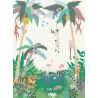 Panorama behang - Jungle creme
