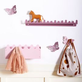 étagère murale en métal Doodle Drop pastel rose