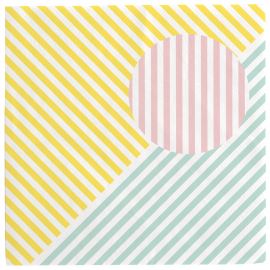 20 papieren servetten - pastel stripe