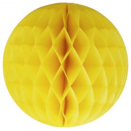 Papieren honeycomb bal - geel