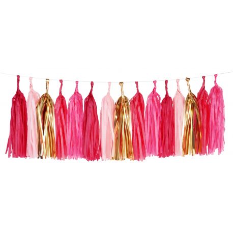 Slinger met kwasten - pink Slinger met kwasten - pink