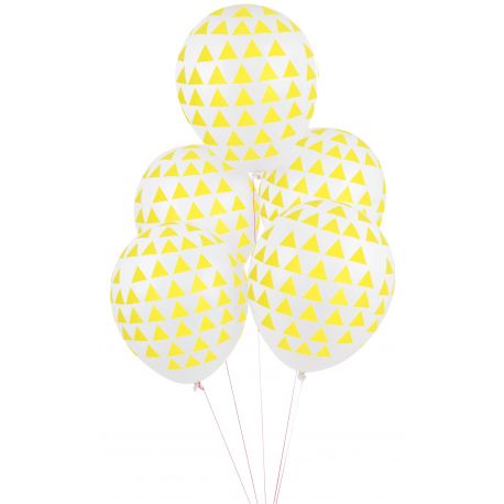 5 ballonnen - yellow triangles