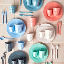 Melamine bord 20 cm - Wit