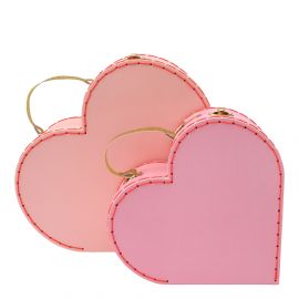 Set van 2 hartenkoffers