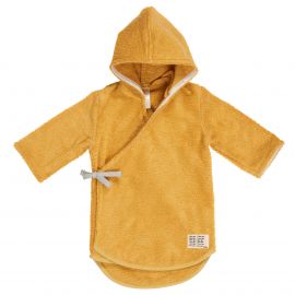 Bekoorlijke baby badjas Dijon organic - Ochre