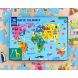 Geografische puzzel - Wereldkaart - 78 stukjes