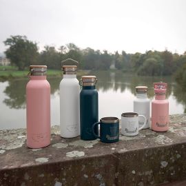 RVS drinkfles - Adventure roze (700 ml)