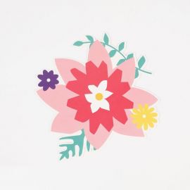 Set van 8 uitnodigingen - Bloemen