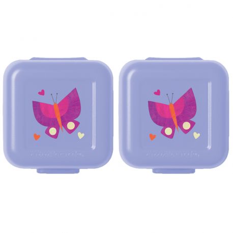 Set van 2 snack keeper snackdoosjes - Butterfly Dreams Set van 2 snack keeper snackdoosjes - Butterfly Dreams