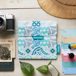Afwasbaar en herbruikbaar snackzakje - Snack'n'Go - Patchwork Green