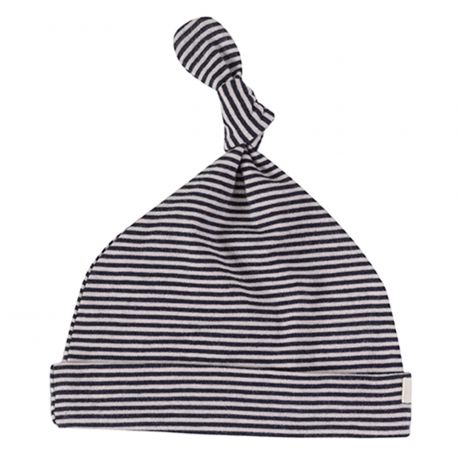 Babymutsje - Fine stripe navy Babymutsje - Fine stripe navy