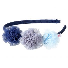 Diadeem met blauwe bloemen - Denu