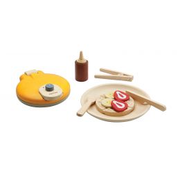 Houten wafel set