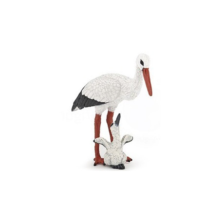 figurine cigogne et son bébé figurine cigogne et son bébé