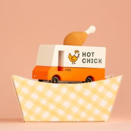 Houten speelgoedauto - Candyvan - Hot Chick Van