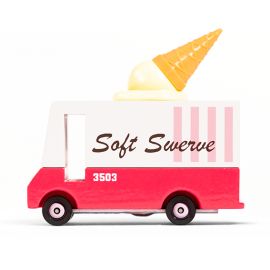 Houten speelgoedauto - Candyvan - Ice Cream Van