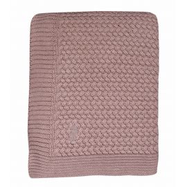 Gebreid ledikantdeken - Pale pink - 110x140cm
