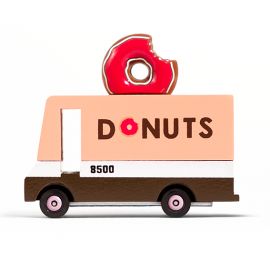 Houten speelgoedauto - Candyvan - Donut Van
