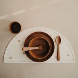Set van 2 ronde borden - Caramel