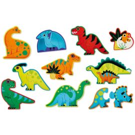 Let's Begin Puzzel - Dinosaurs - 2 stukjes