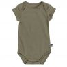 Biokatoenen rompertje met korte mouwen - Dusty olive
