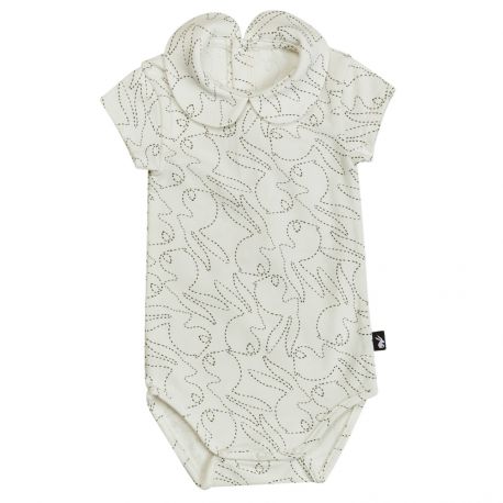 Rompertje met kraagje - Korte mouwen - Stiched bunny Rompertje met kraagje - Korte mouwen - Stiched bunny