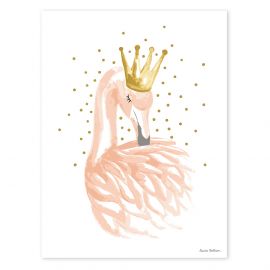 Poster - Flamingo pink and star