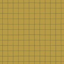 Behangpapier - Minima - Grid - Mustard