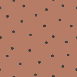 Behangpapier - Minima - Playful dots - Terracotta
