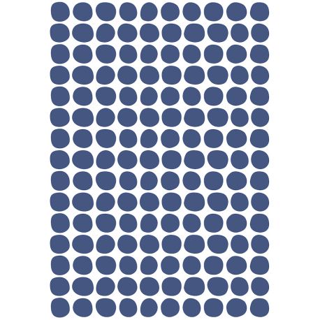 Stickerblad A3 - Dots - Navy