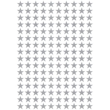 Stickerblad A3 - Kleine sterren - Zilver