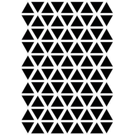 Stickerblad A3 - Driehoekjes - Zwart