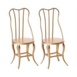 Set van 2 vintage stoelen - Micro - Goud