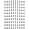 Stickerblad Druppels - Glitter zilver