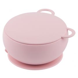 Bowl met zuignap en deksel - Pink