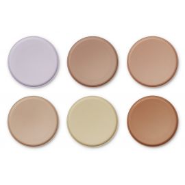 Logan bordjes - 6-pack - Light lavender multi mix