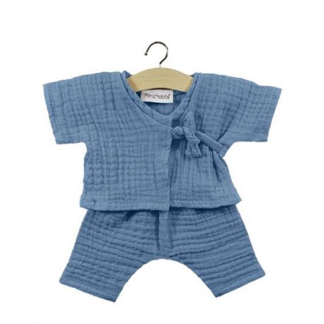 Kimono poppenpakje Niko - Arctic blue Kimono poppenpakje Niko - Arctic blue
