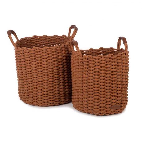 Set met 2 manden Korbo - Large - Koper Set met 2 manden Korbo - Large - Koper