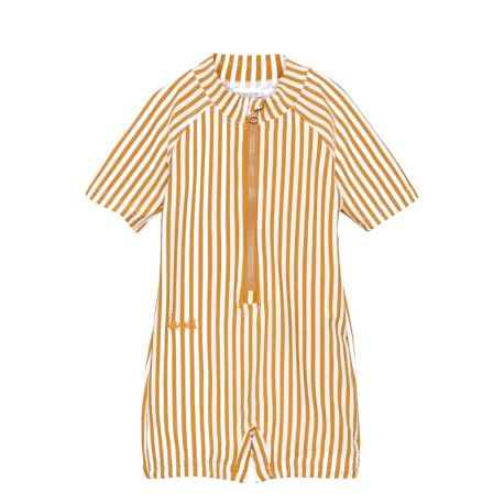 Zalige Max zwem jumpsuit - Y/D stripe: Mustard/white Zalige Max zwem jumpsuit - Y/D stripe: Mustard/white
