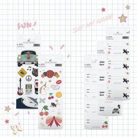 Stickerset Fun Labels - Girls - 20 stickers