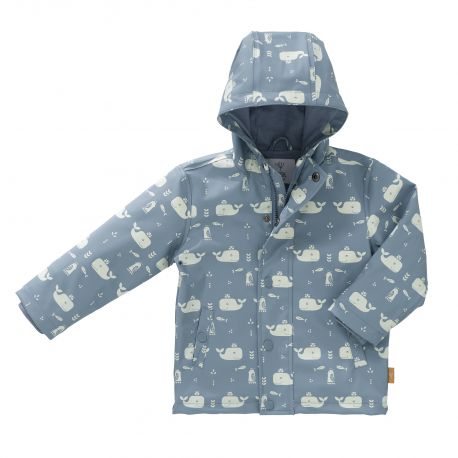 Regenjas Whale blue