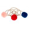 Set van 6 Haarelastiekjes Arian rood-blauw