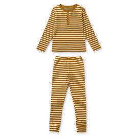 Offline tot antwoord Liewood - Wilhelm pyjama set - Y & D Stripe: Golden caramel & sandy