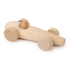 Houten racewagen - 15 cm