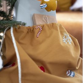 Kerstzak - Nostalgia embroidery - Ochre